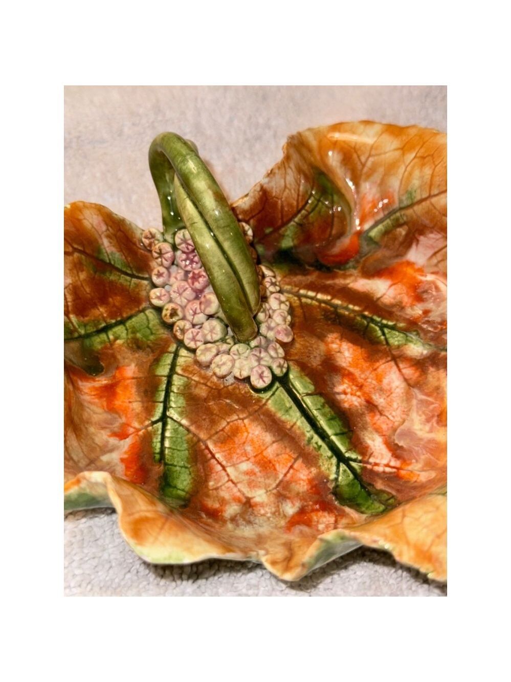 Orange jewelry junk green colors stem Handle